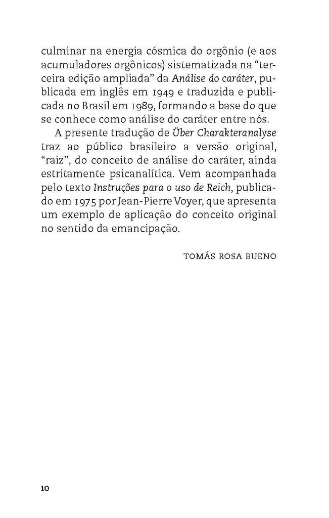 Sobre a Análise do Caráter